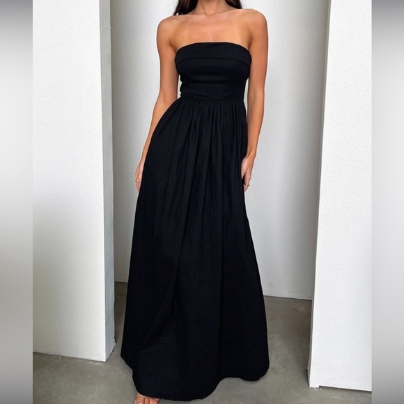 THATSSOFETCH Black Cornell Strapless Maxi Dress NWT - Picture 3 of 16